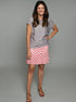The Relaxed Tee - Gingham / Grey